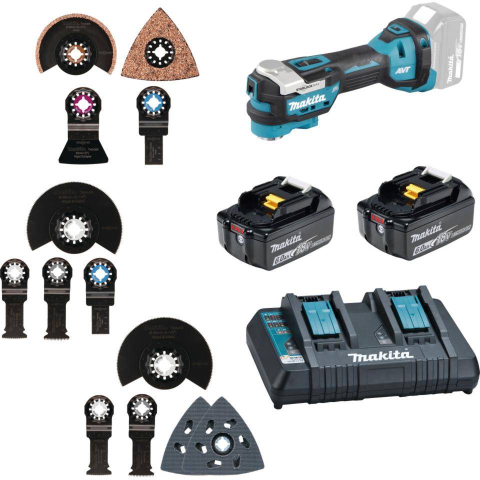 Vorteils-Set Makita Werkzeug, Akku-Multifunktionswerkzeug DTM52Zund Zubehör