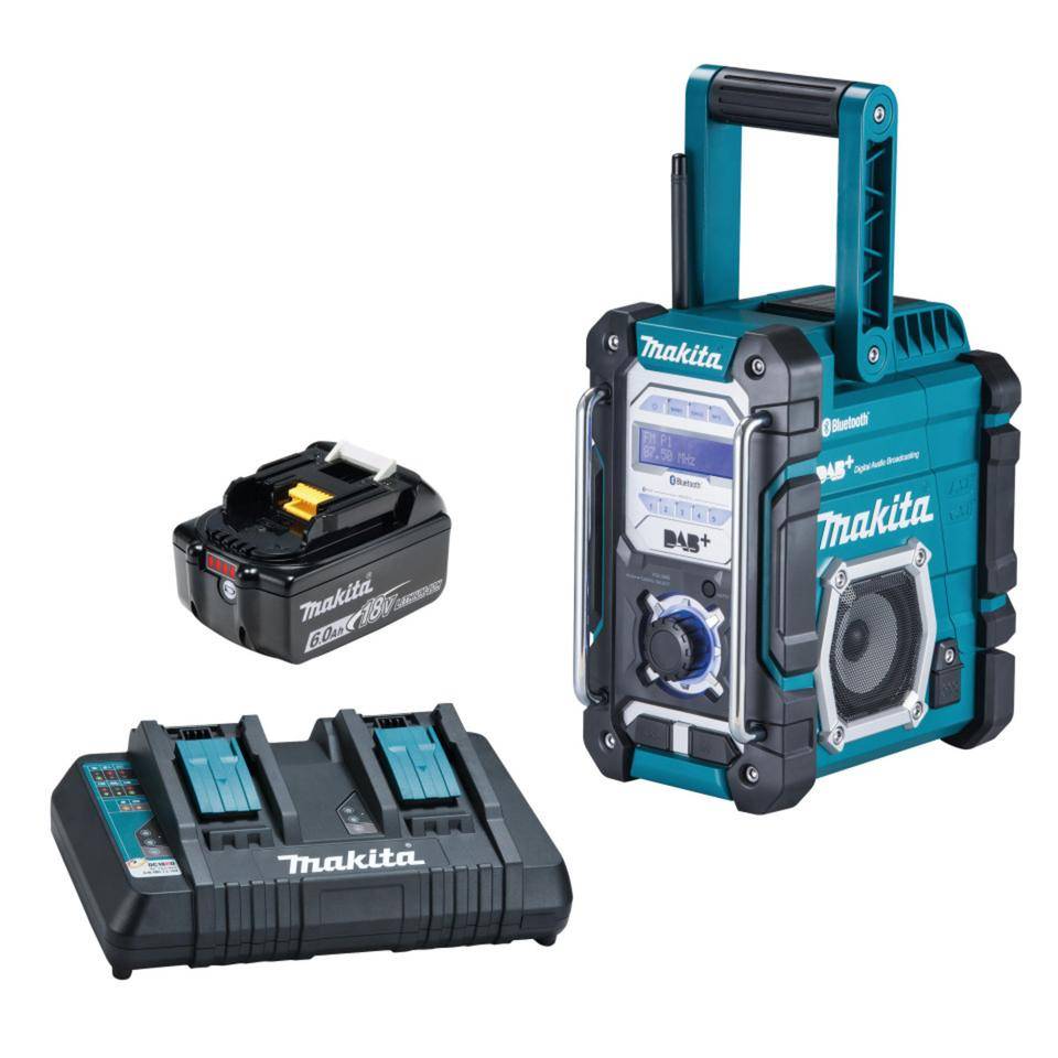 Vorteils-Set Makita Akku-Baustellenradio DMR112, Ladegerät und Akku BL1860B