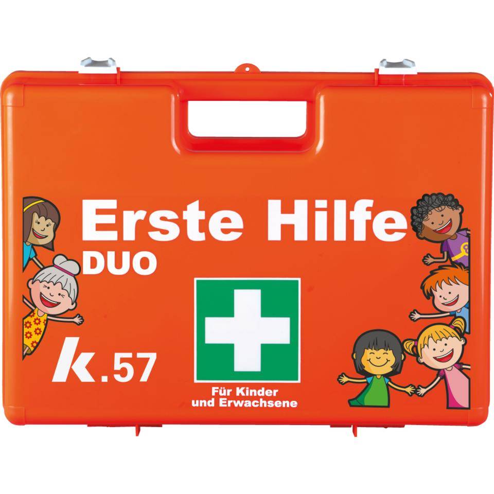 K.57 Erste-Hilfe-Koffer DUO für Kinder und Erwachsene, gemäß DIN13157 u. Zusatzm.