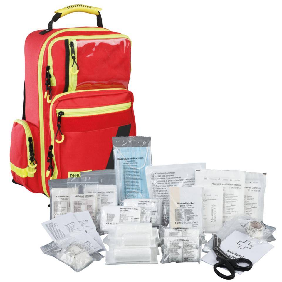 Erste-Hilfe-Rucksack PRO, mit K.57 Füllung gemäß ASR A4.3 (DIN 13157)