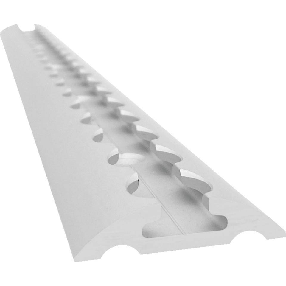 MTPro Airlineschiene 2050, halbrund, Loch-Ø 20mm, Aluminium, 1500x50x11,5mm