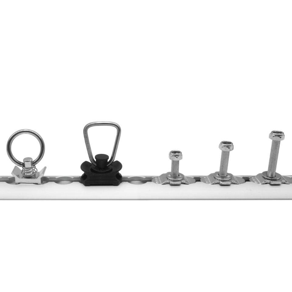 MTPro Airlineschiene 2050, halbrund, Loch-Ø 20mm, Aluminium, 1500x50x11,5mm