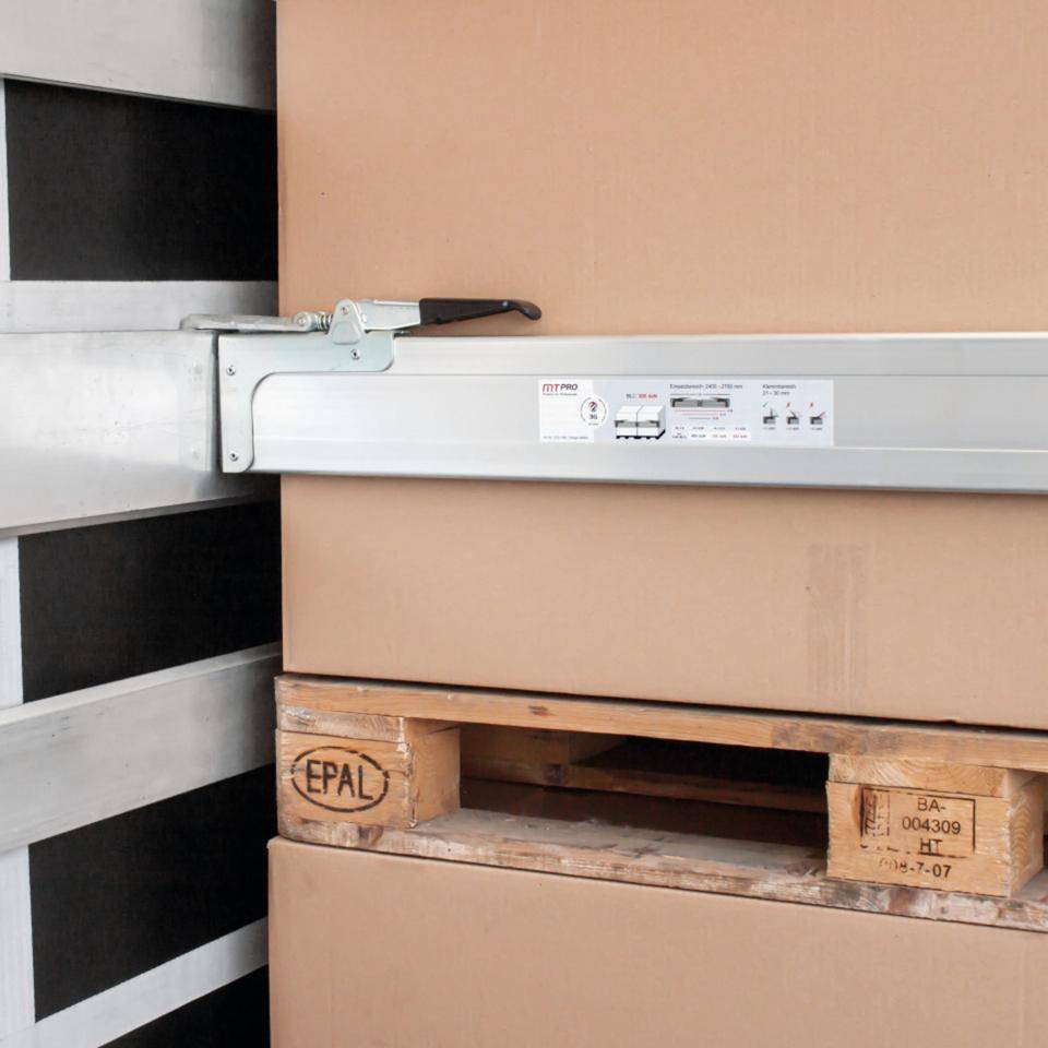 MTPro Zwischenwandverschluss, 2-teilig, Einsatzber.2400 - 2700mm, Maße: 120x30x10mm