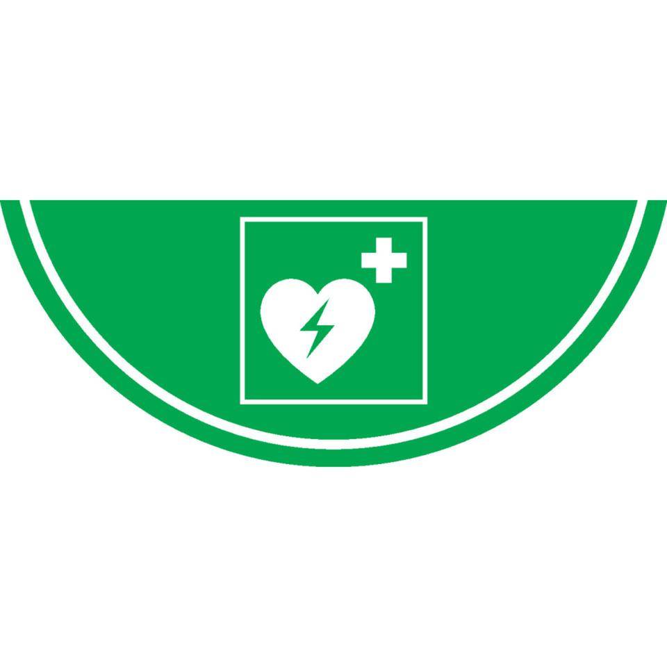 Bodenmarkierung Defibrillator, R10, Bodenmarkierungsfolie, 750x300mm