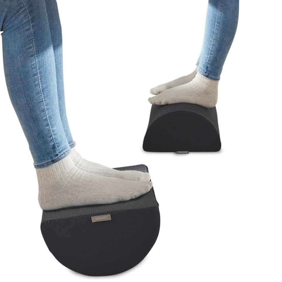 LEITZ Ergo Cosy Fußstütze, fördert eine gesunde Körperhaltung, grau