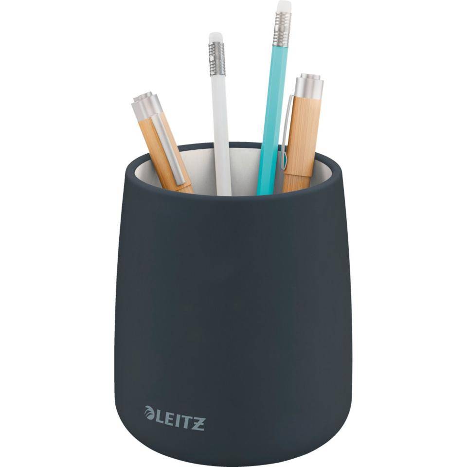 LEITZ Cosy Stifteköcher, samtgrau, Durchmesser: 85mm, Höhe: 108mm