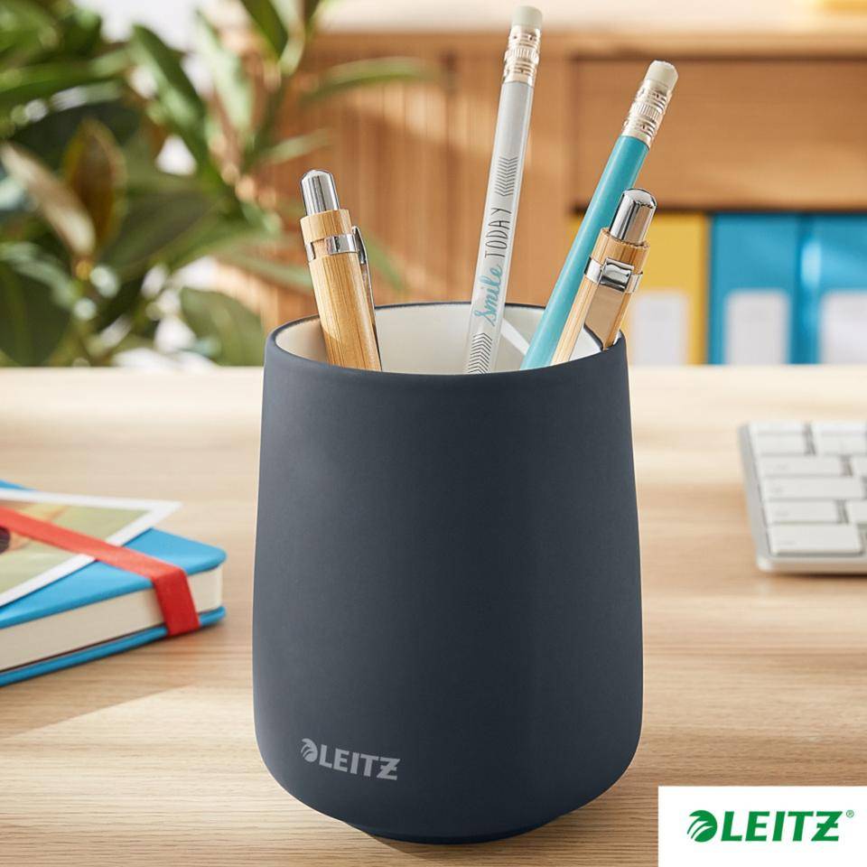 LEITZ Cosy Stifteköcher, samtgrau, Durchmesser: 85mm, Höhe: 108mm