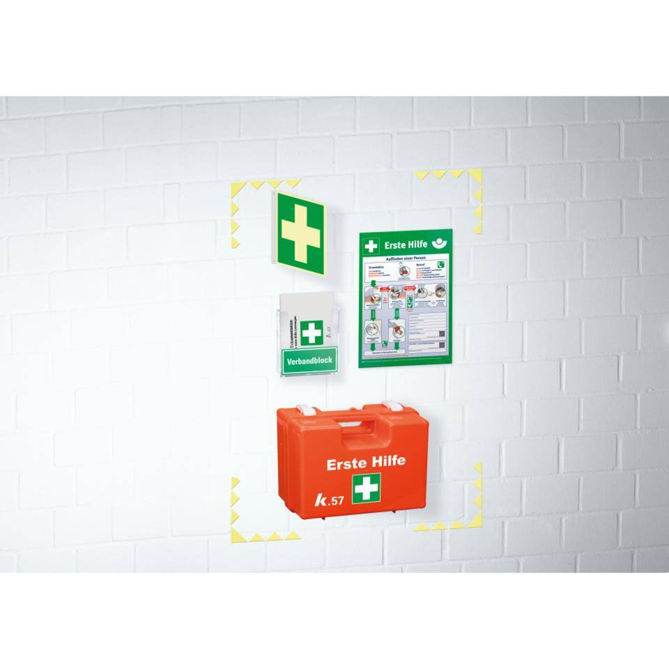 K.57 Vorteils-Set Erste-Hilfe-Station Classic, Block, Halter, Erste Hilfe, 4 Winkel