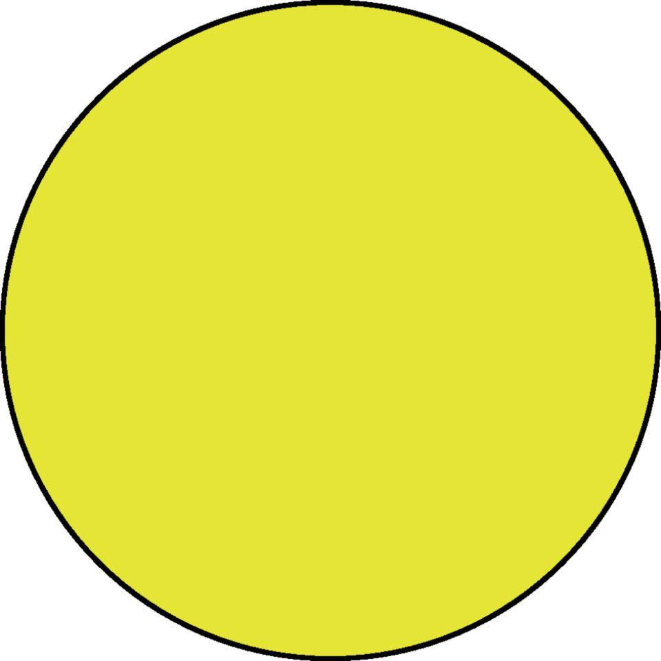 PERMALIGHT® power langnachleuchtend Ronde, R10, Kunststoff, fluoreszierend, Ø 100mm, 10/VE