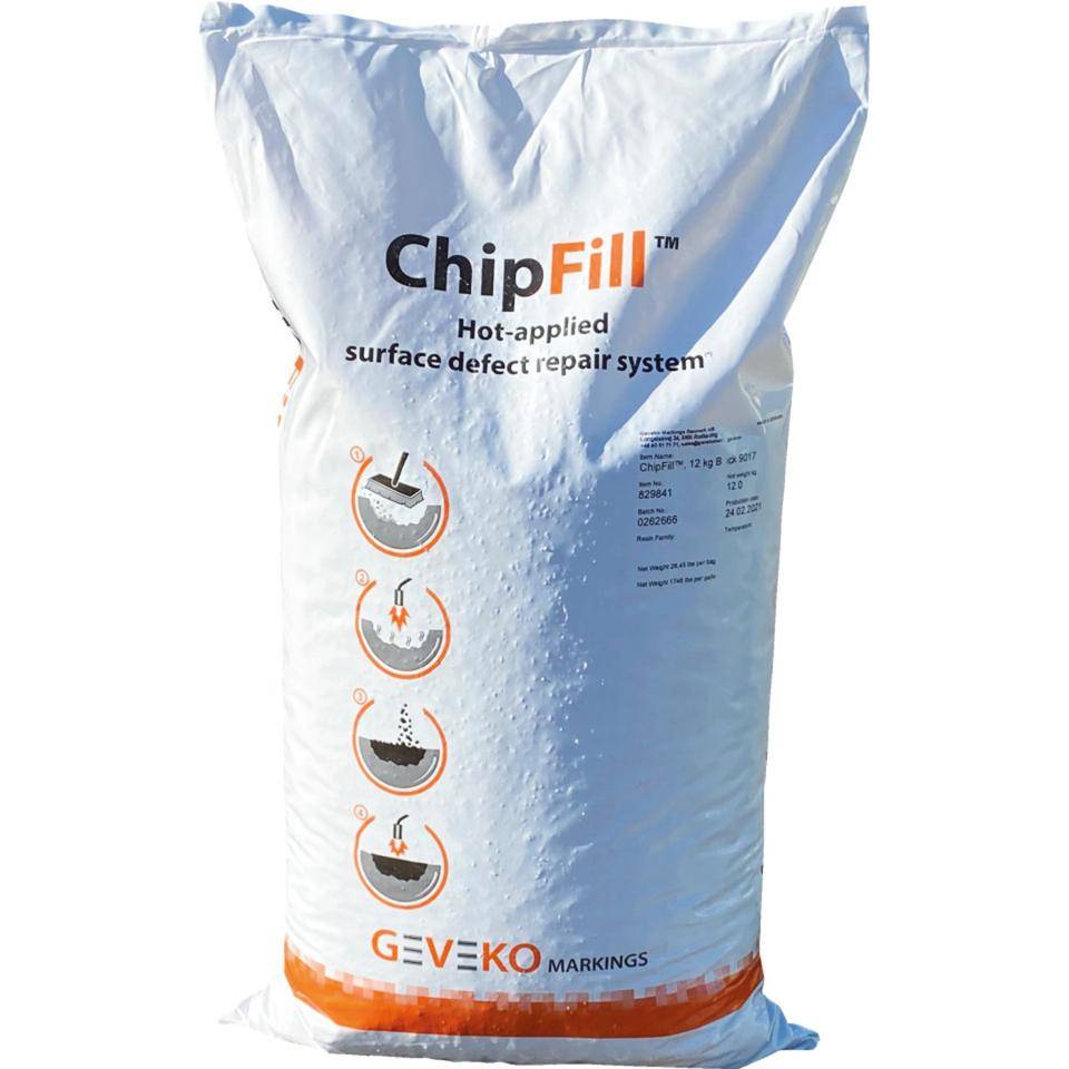 ChipFill® Thermoplastik, zum Ausbessern von Schlaglöchern, schwarz, 12kg