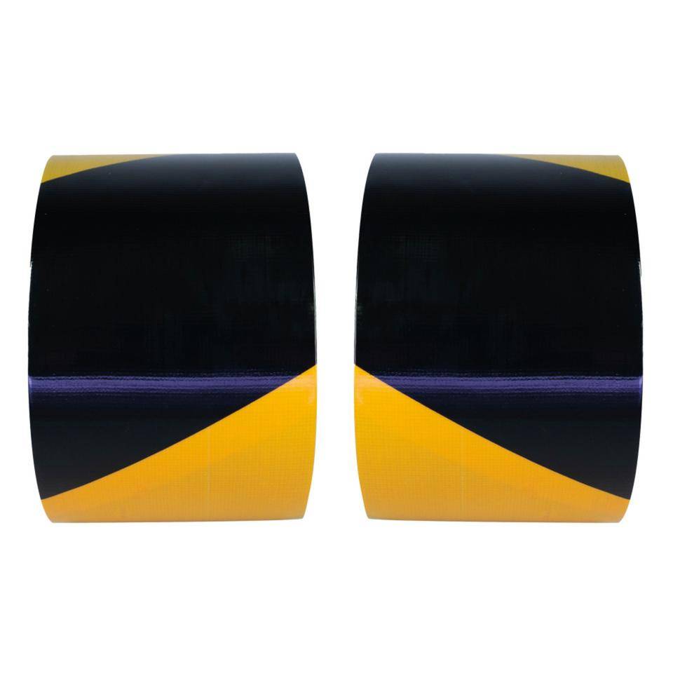 K.57 Warnmarkierungsband Set, rechts-/linksweisend, gelb/schwarz, Gewebefolie, 75mm, 25m, 2/VE