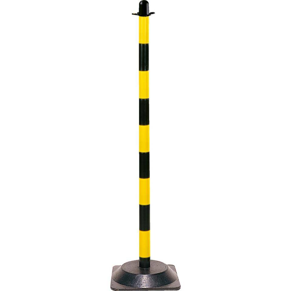 K.57 Einzelkettenständer Mobil Maxi, gelb/schwarz, Kunststoff, 1100mm