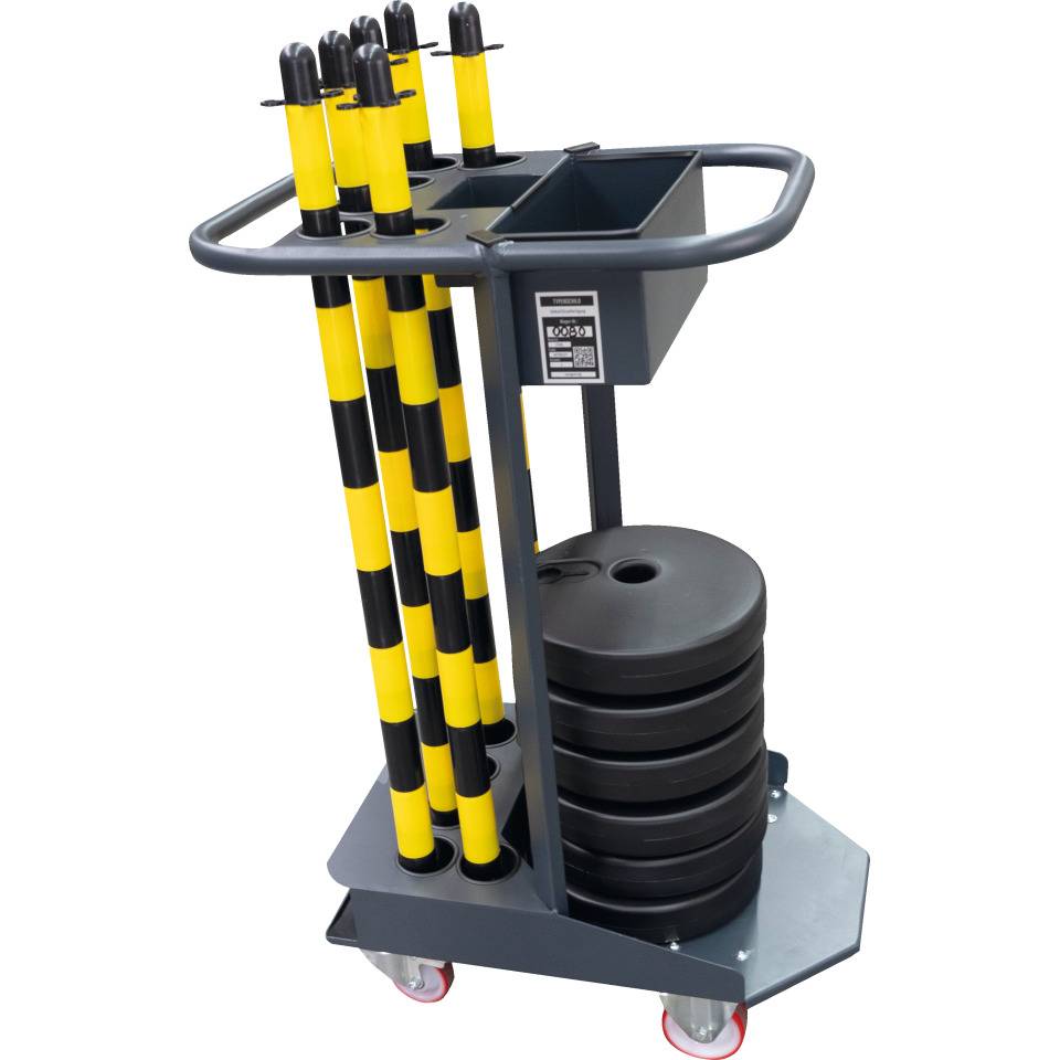 K.57 Transportwagen-Set mit Kettenständer Universal Maxi, gelb/schwarz und Caddie