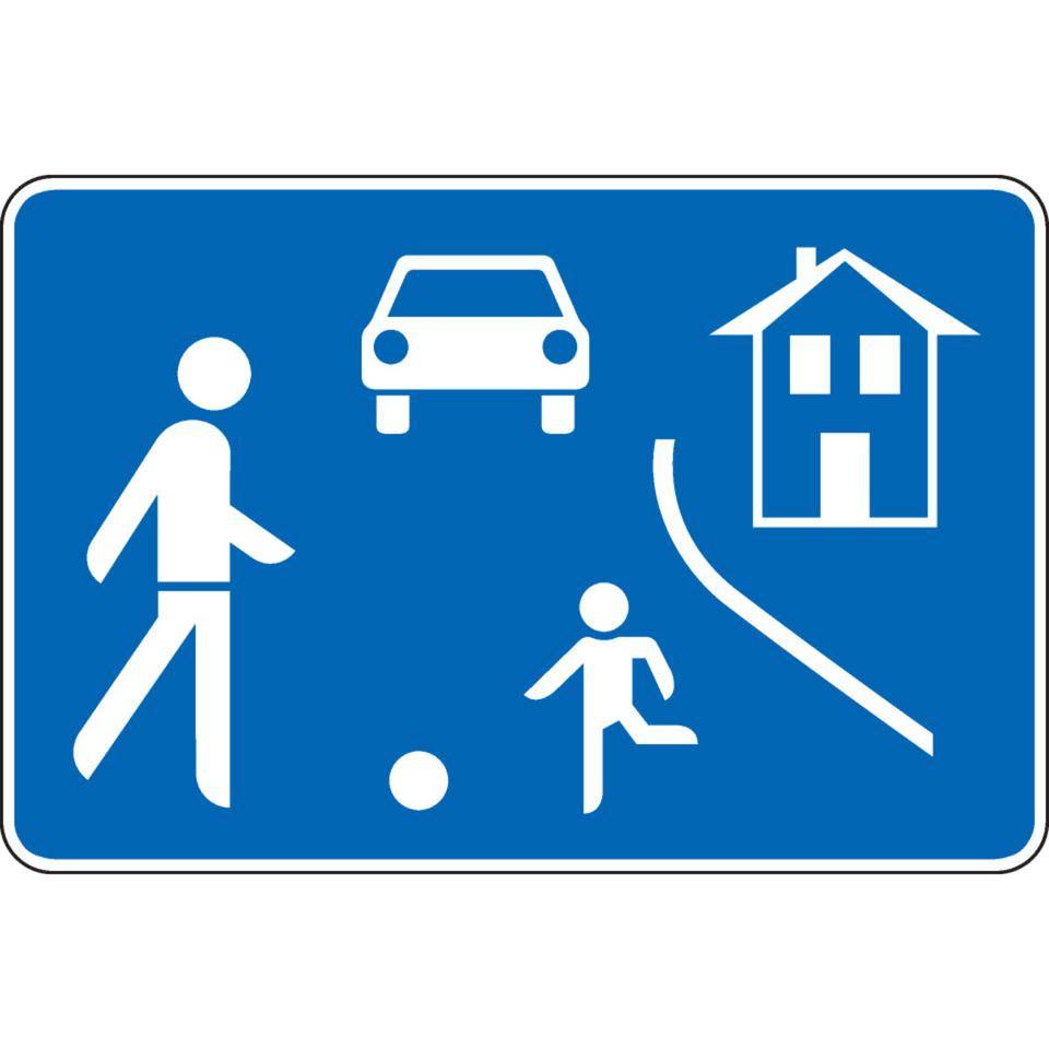 Beg. eines verkehrsberuhigten Bereichs, Nr.352.1, Aluminium RA1,reflektierend, 630x420mm