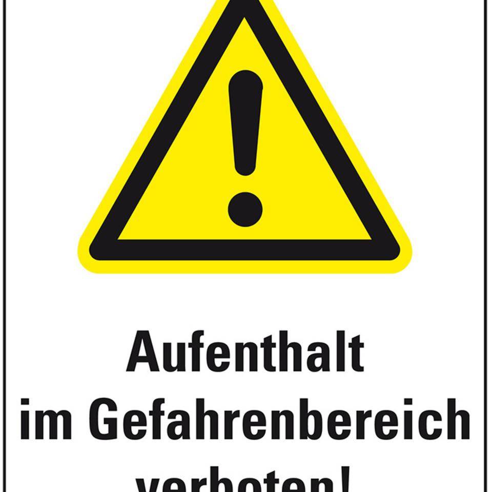 Warnaufsteller Leicht, Aufenth.Gefahrenb.verb., gelb, Polypropylen, 350x650mm, 300g
