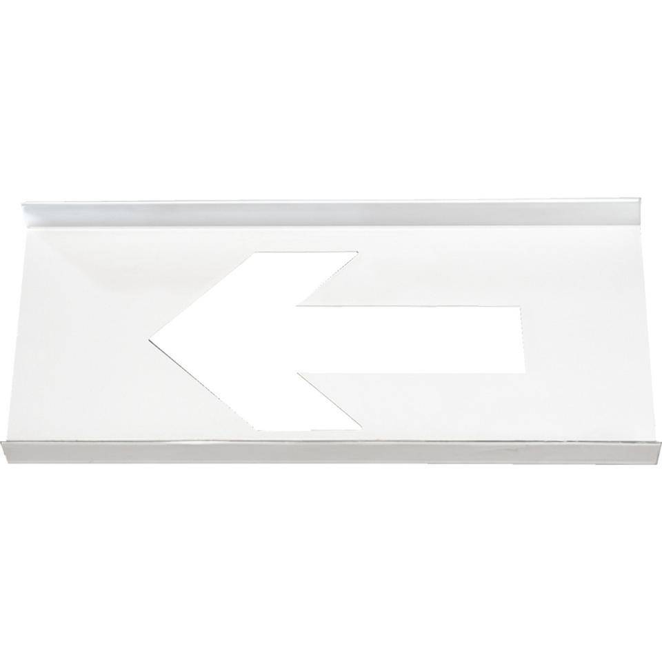 Pfeilschablone Typ 2, Pfeil mit Schweif, Kunststoff, Pfeil: 18,5x10,5cm, 30x14cm