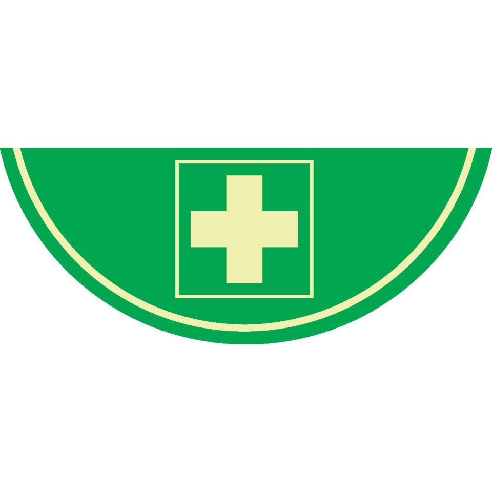 PERMALIGHT® power langnachleuchtend Bodenmarkierung Erste Hilfe, R10, Bodenmarkierungsfolie, 750x300mm