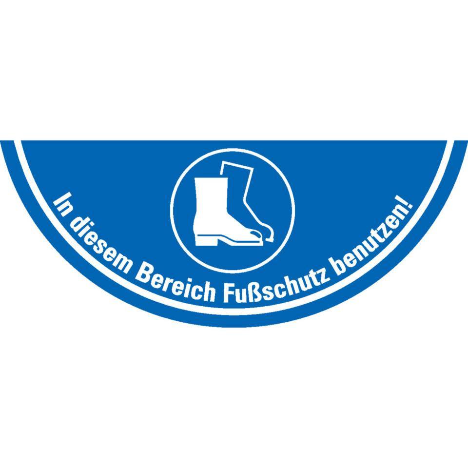 Bodenmarkierung Fußschutz benutzen, R10, Bodenmarkierungsfolie, 750x300mm