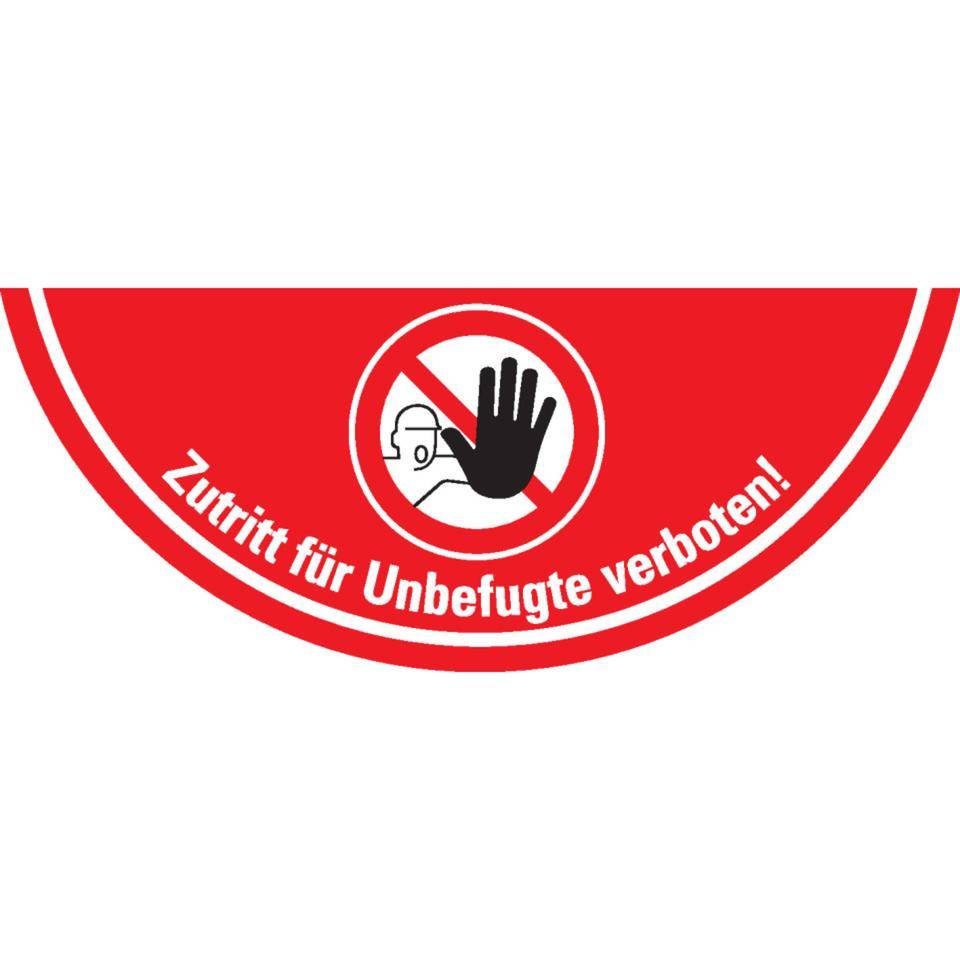 Bodenmarkierung Zutritt für Unbefugte verboten, R10, Bodenmarkierungsfolie, 750x300mm