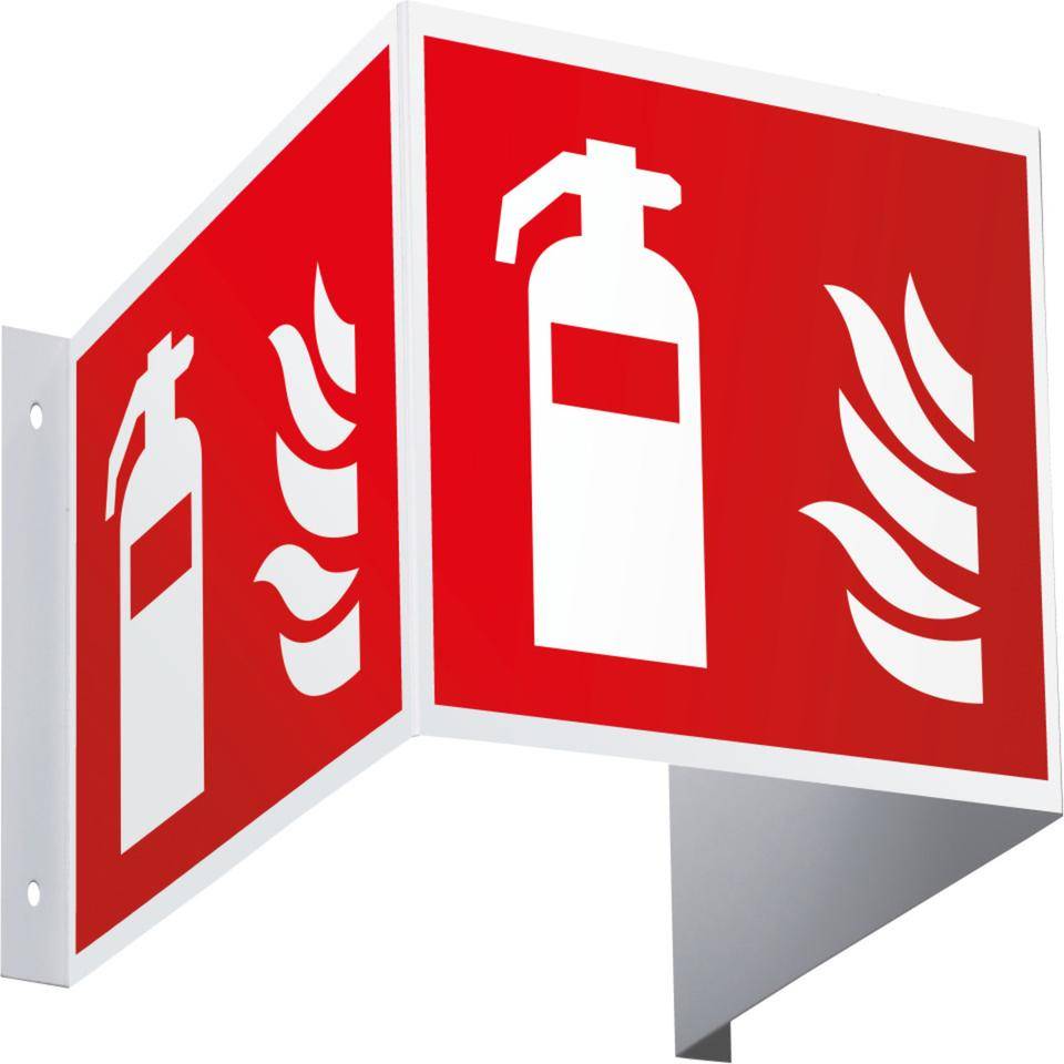 Brandschutzzeichen Feuerlöscher, 3D-Optik, ASR/ISO, Kunststoff, 200x200mm
