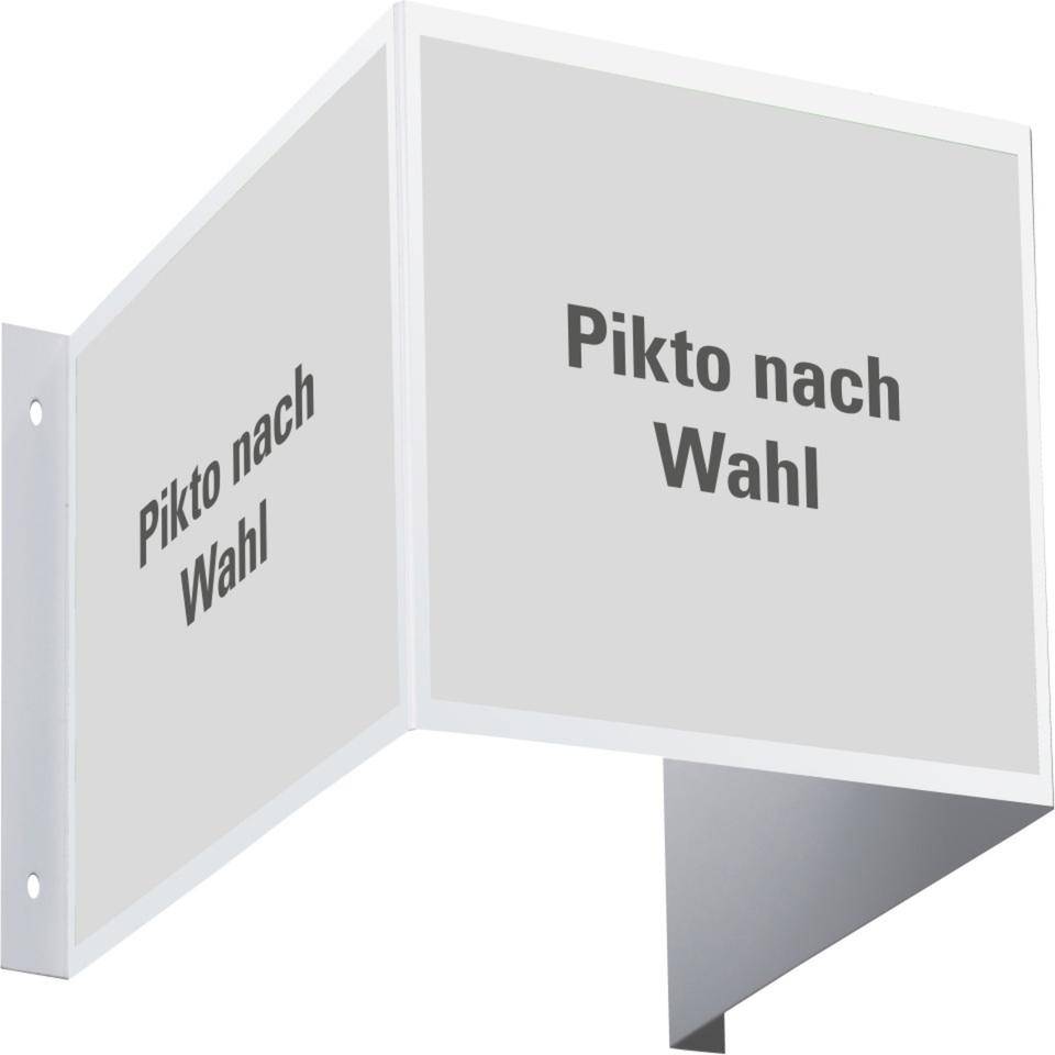 Rettungs-3D-Schild blanko, Kunststoff, 200x200mm, Piktogramme separat bestellen