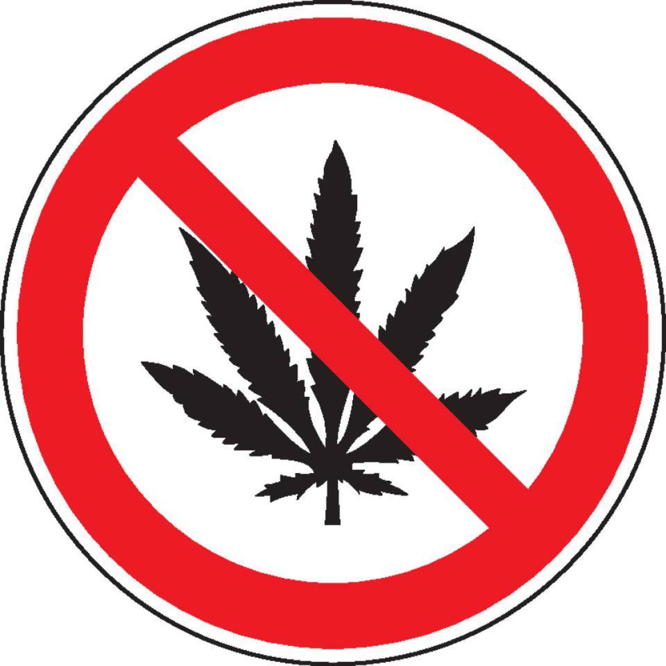 Verbotsschild Cannabis verboten, praxisbewährt, Aluminium, Ø 200mm