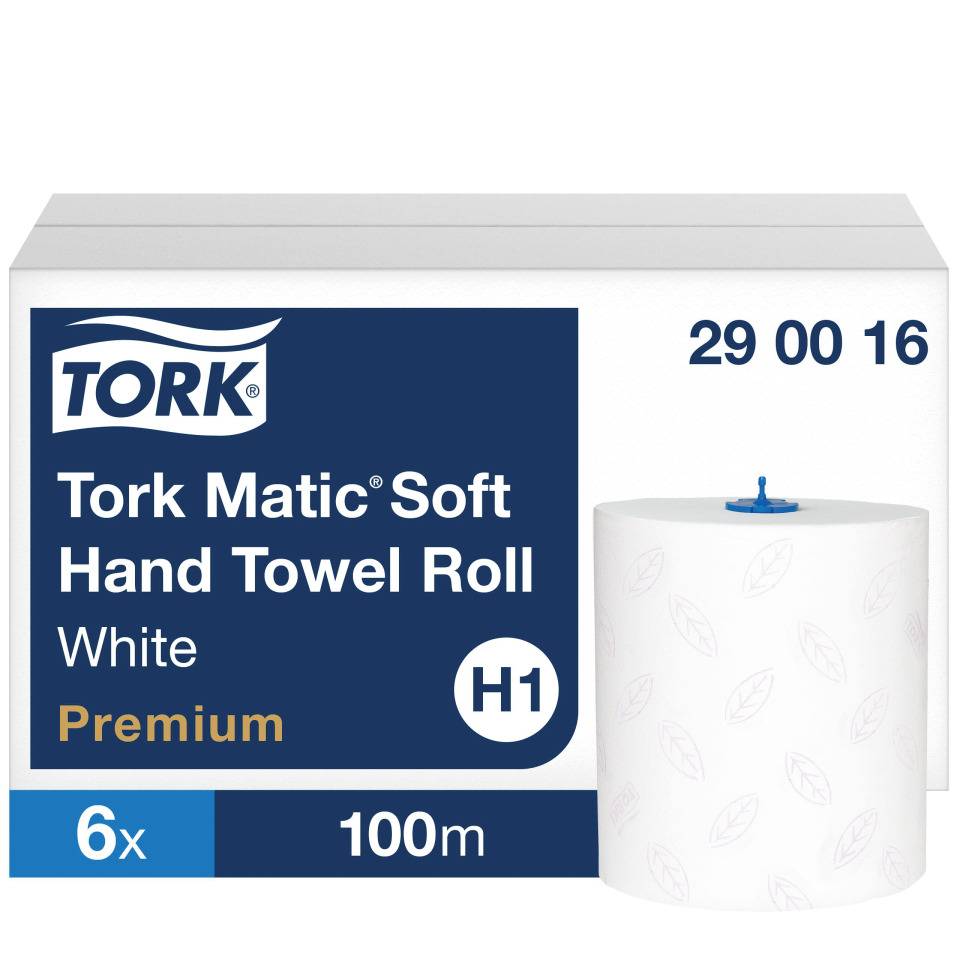 TORK Matic® Handtuchrollen Premium H1, 2-lagig, weiß, Papier, 6 Rollen/VE