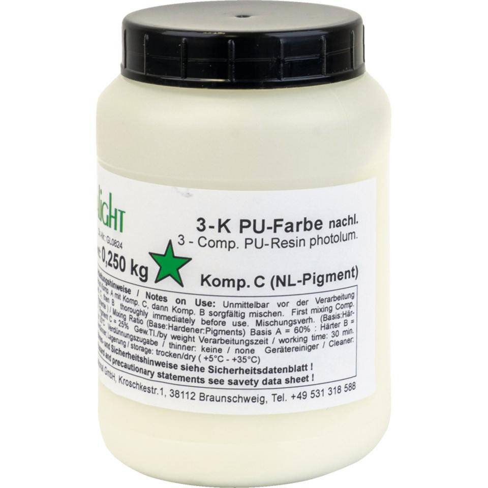PERMALIGHT® power langnachleuchtend 3-Komponenten-Polyurethan-Farbe, Bodenmarkierungen, 1kg/Gebinde