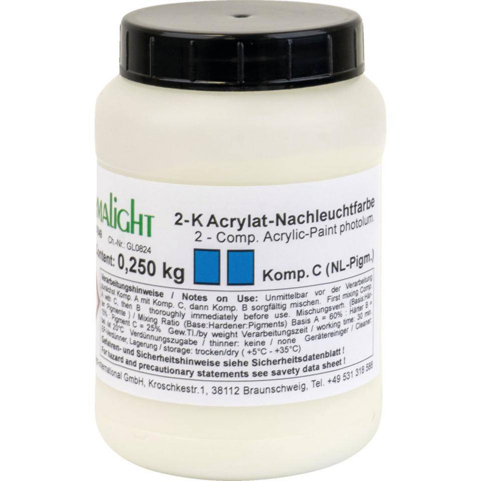 PERMALIGHT® power langnachleuchtend 2-Komponenten-Acrylat-Farbe,für Wandmarkierungen, 1kg/Gebinde