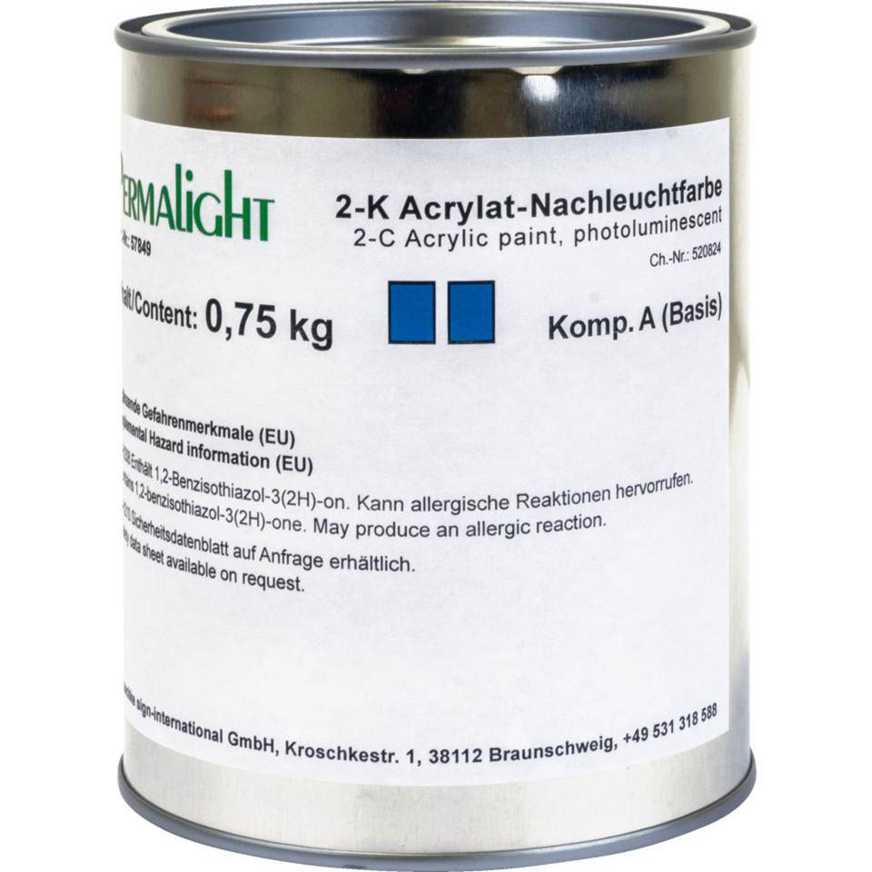 PERMALIGHT® power langnachleuchtend 2-Komponenten-Acrylat-Farbe,für Wandmarkierungen, 1kg/Gebinde