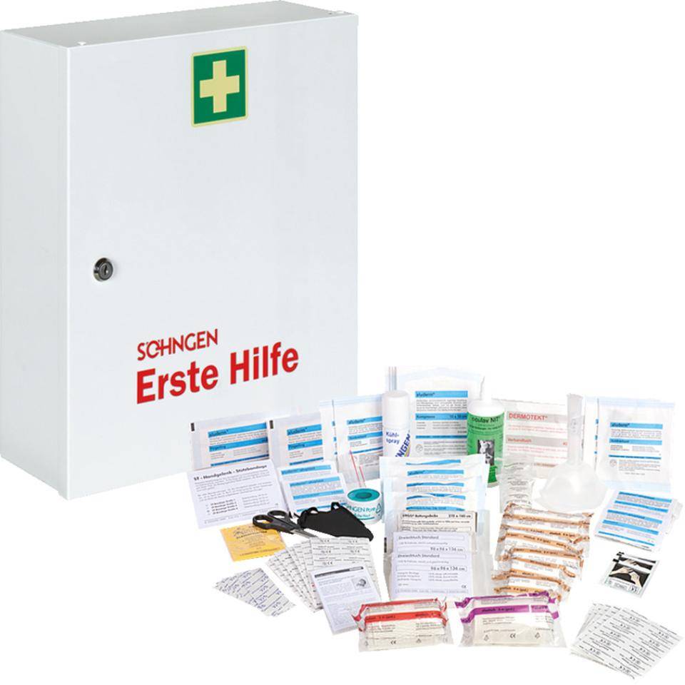 Söhngen® Verbandschrank Paris PRO Chemie, ASR A4.3, weiß, 402x462x112mm