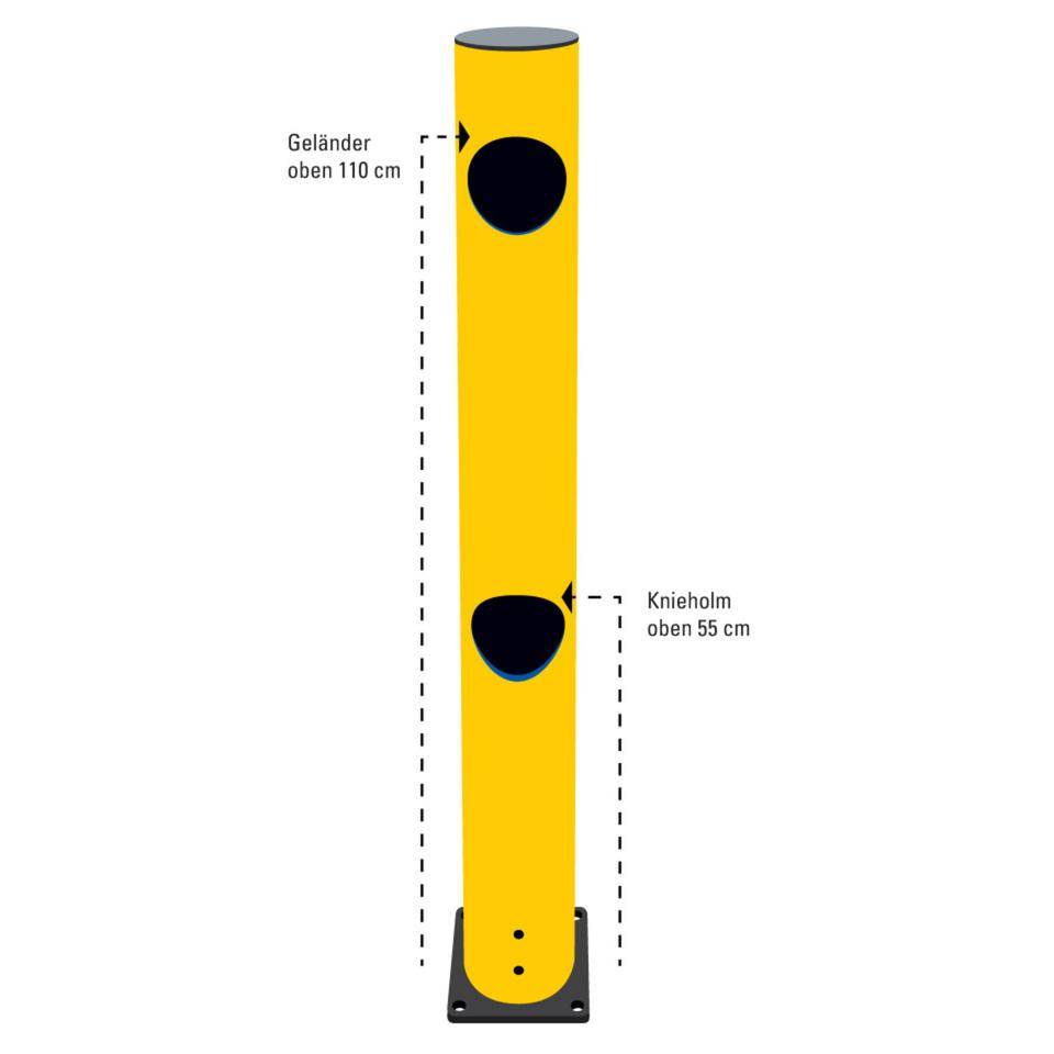 K.57 Säulen-Schutz-Set, 1000mm, 4 Eckpfosten, 8 Planken 1000mm, Befestigungsmaterial