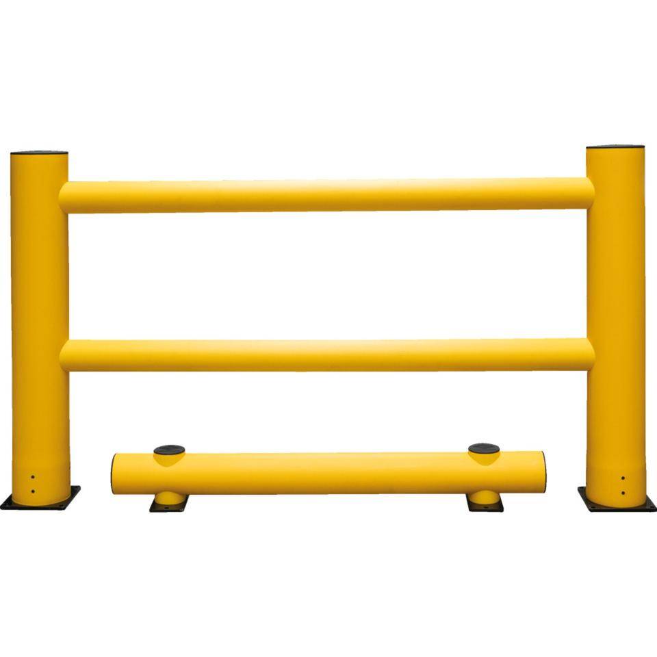 K.57 Geländerset HEAVY 2 Meter, 1m Rollstopp, 2 Anfang-u.Endpfosten, 2x 2m Planken, Befestigung