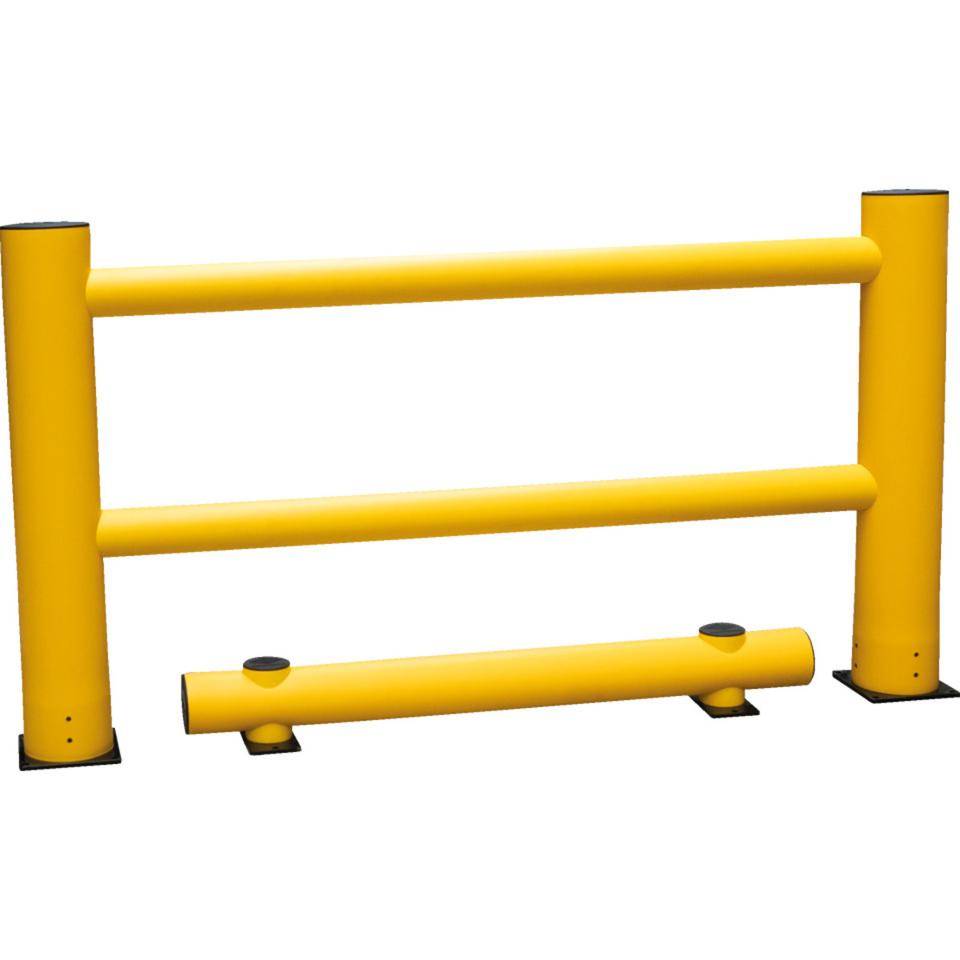 K.57 Geländerset HEAVY 2 Meter, 1m Rollstopp, 2 Anfang-u.Endpfosten, 2x 2m Planken, Befestigung