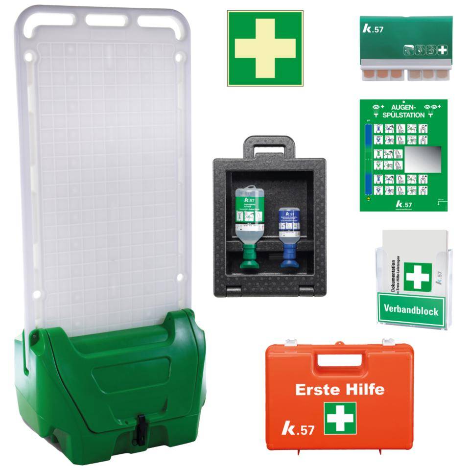 K.57 Erste-Hilfe-Station FlexSafe mit Augenspülwandbox iBox2