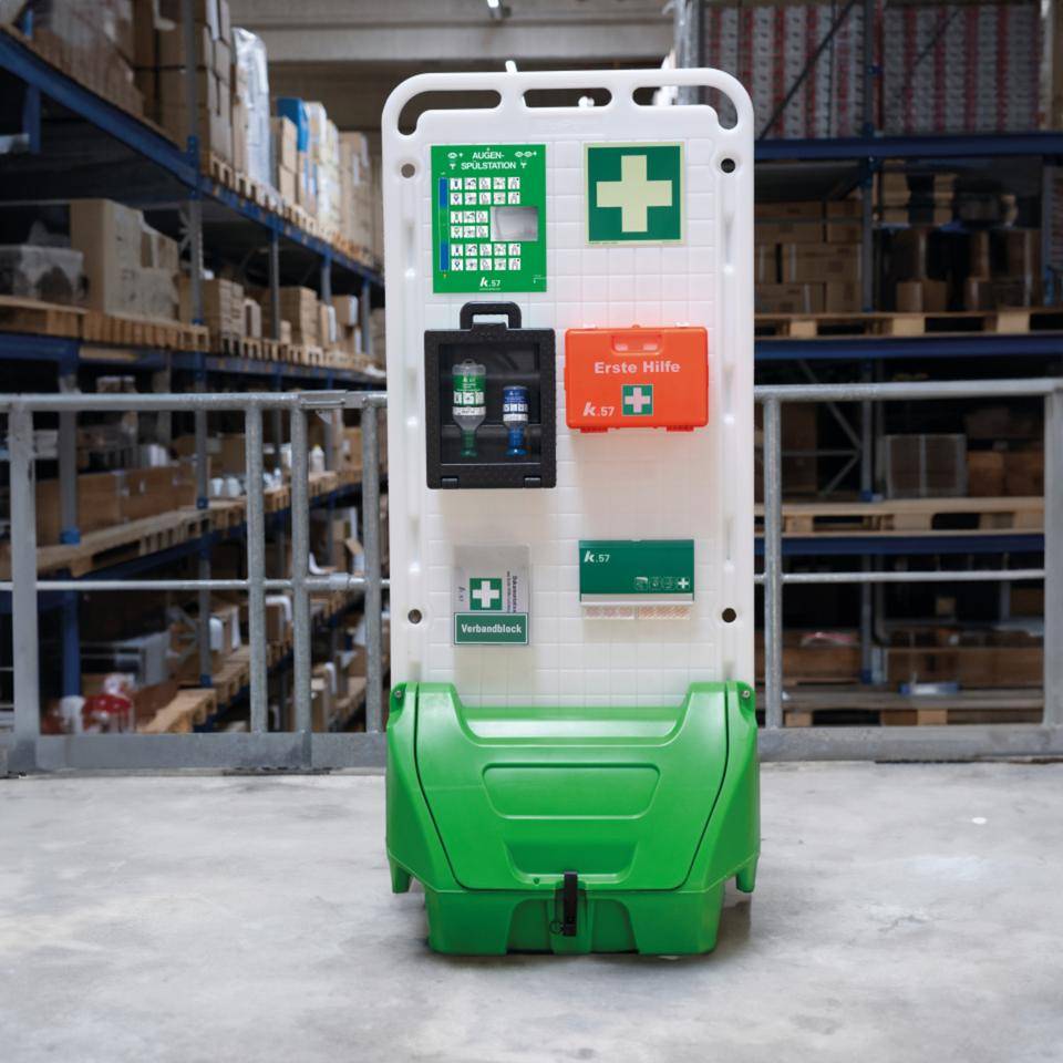 K.57 Erste-Hilfe-Station FlexSafe mit Augenspülwandbox iBox2