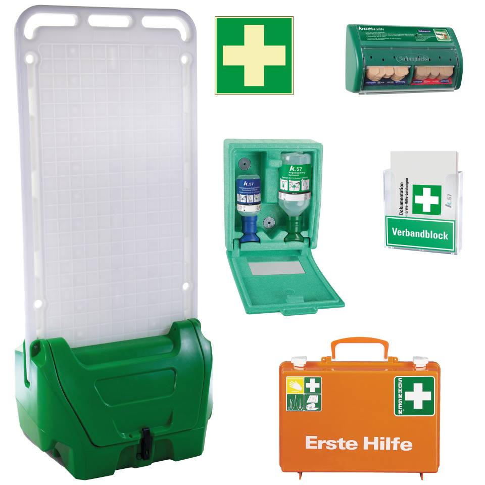 Erste-Hilfe-Station FlexSafe mit Augen-Notfallstation