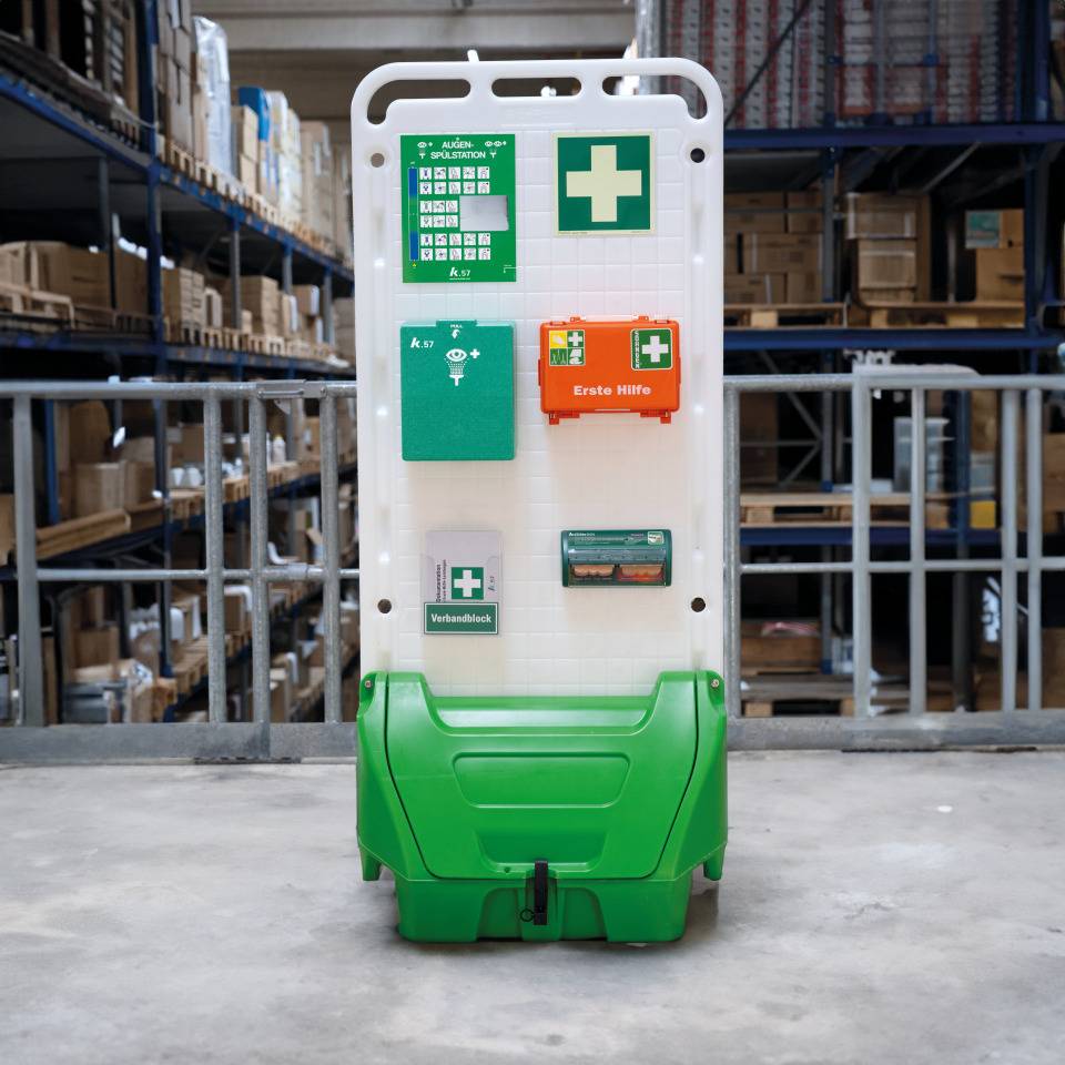 Erste-Hilfe-Station FlexSafe mit Augen-Notfallstation