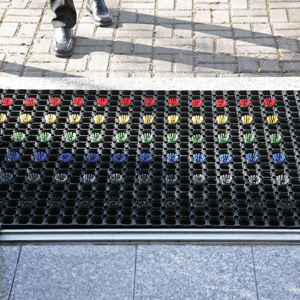 Matte Eazycare Scrub, für den Außeneinsatz, schwarz, Kautschuk, 1000x1500mm