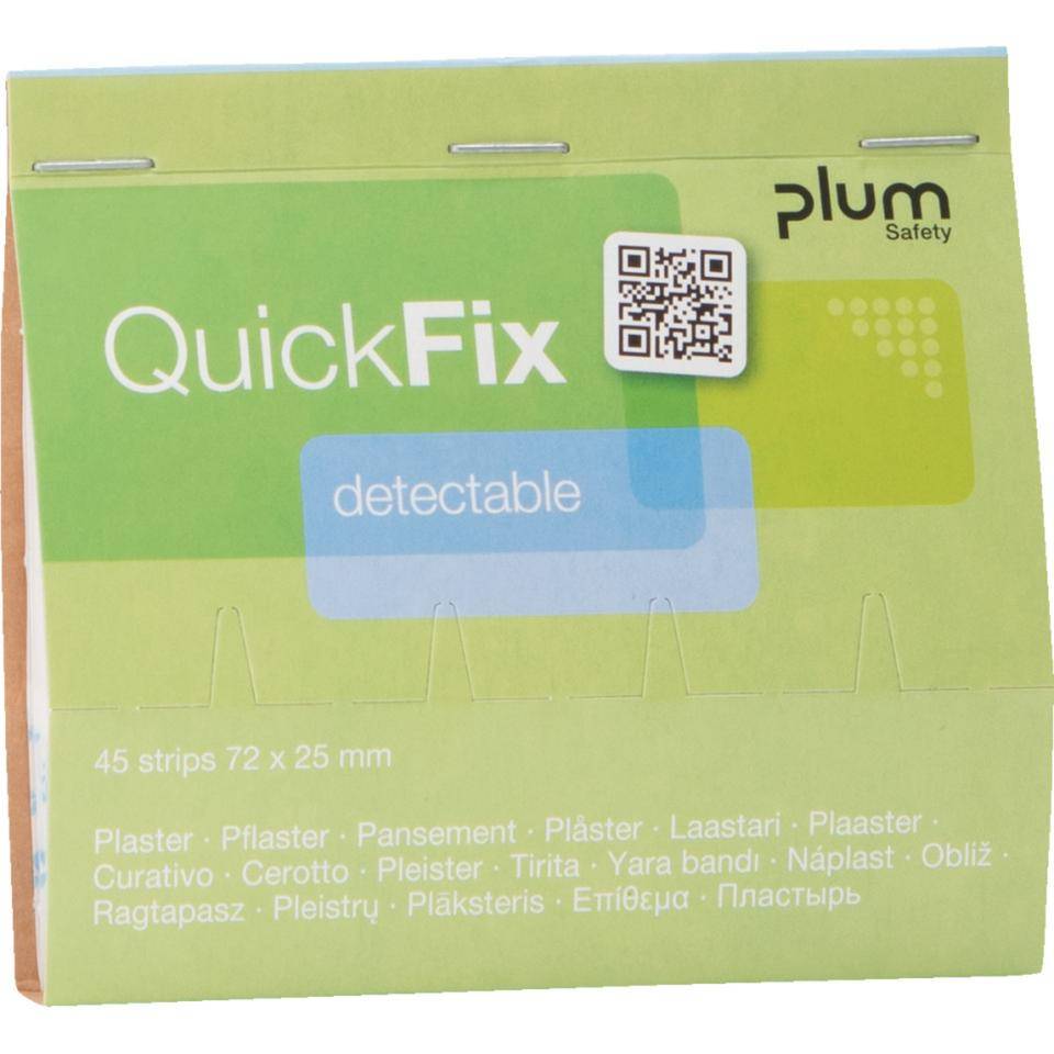 Nachfüllpack QuickFix Detectable Pflaster, Textilgewebe, 72x25mm, 270/VE