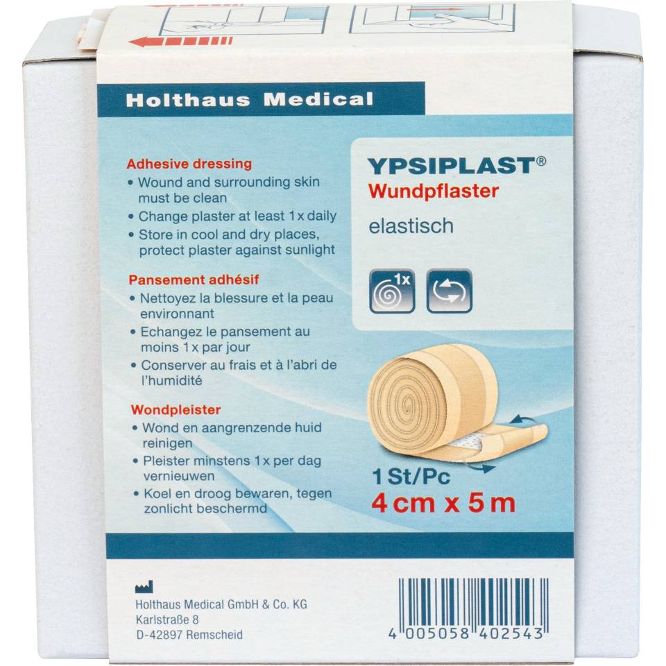 Holthaus Medical Wundpflaster YPSIPLAST®, zur Wundversorgung, 4cmx5m im Spender