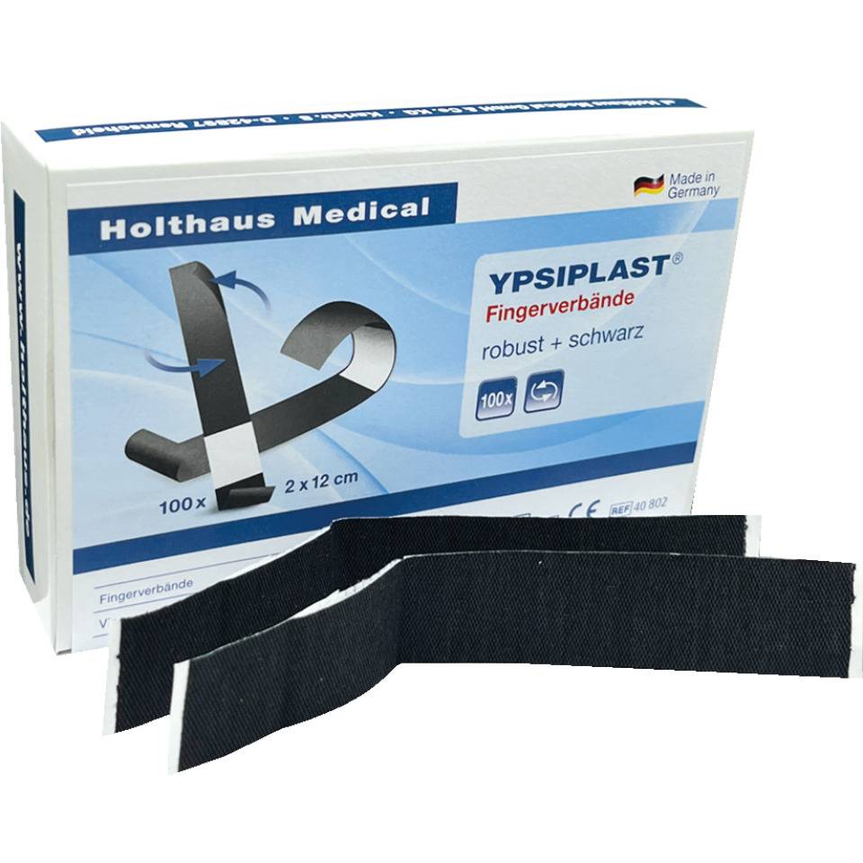 Holthaus Medical Fingerverband YPSIPLAST®, elastisch, schwarz, 2x12cm, 100/VE