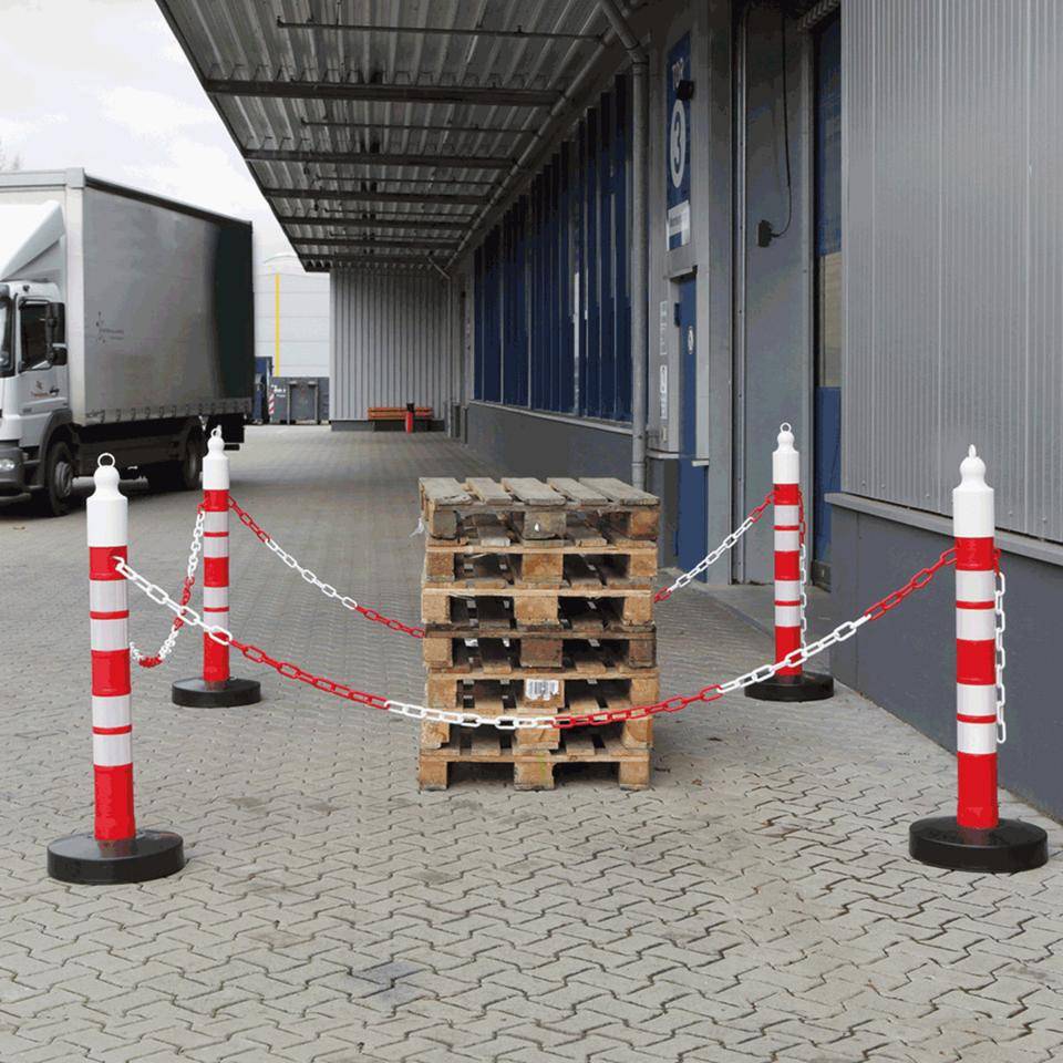 Kettenständer-Set MegaMAX, 4tlg., mit Standfuß, Polypropylen, H 1200 mm
