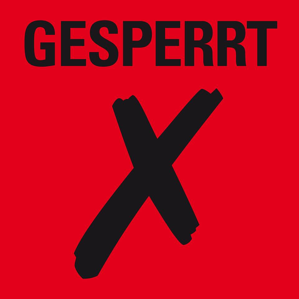 Organisationsetikett GESPERRT, rot, Haftpapier, ablösbar, 17x17mm, 500/Rolle