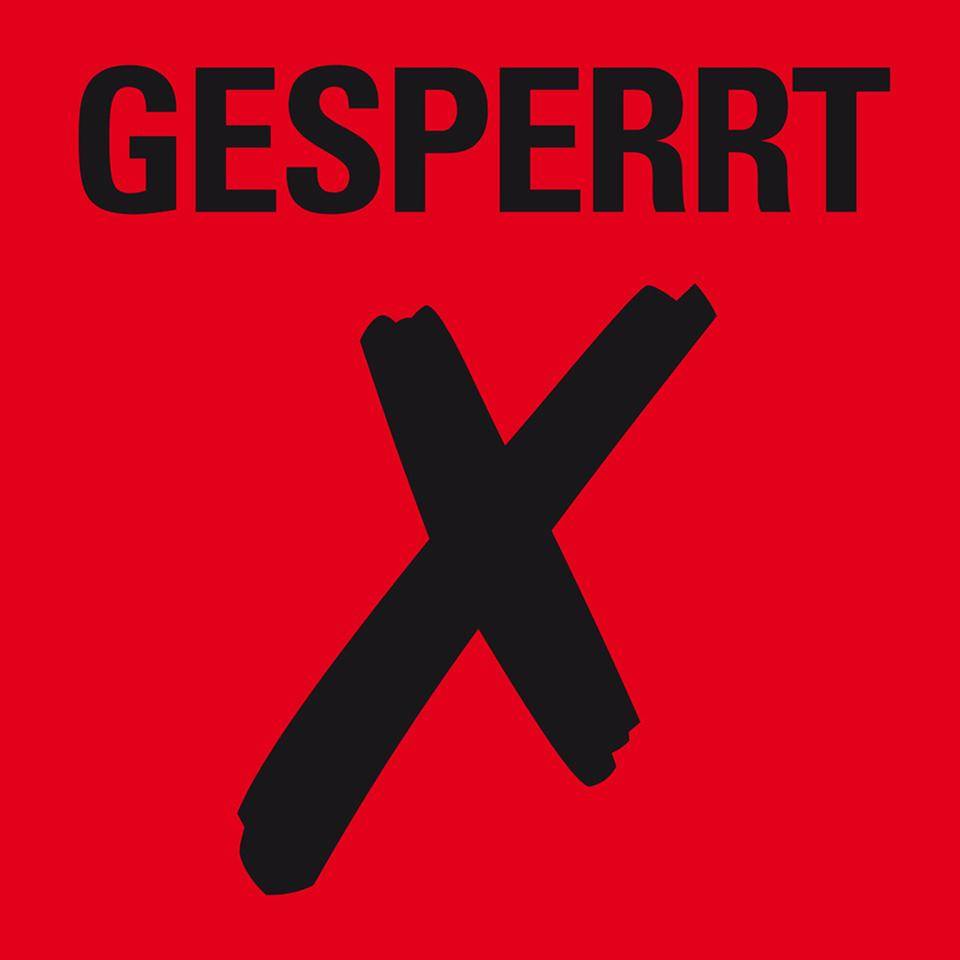 Organisationsetikett GESPERRT, rot, Haftpapier, ablösbar, 17x17mm, 500/Rolle