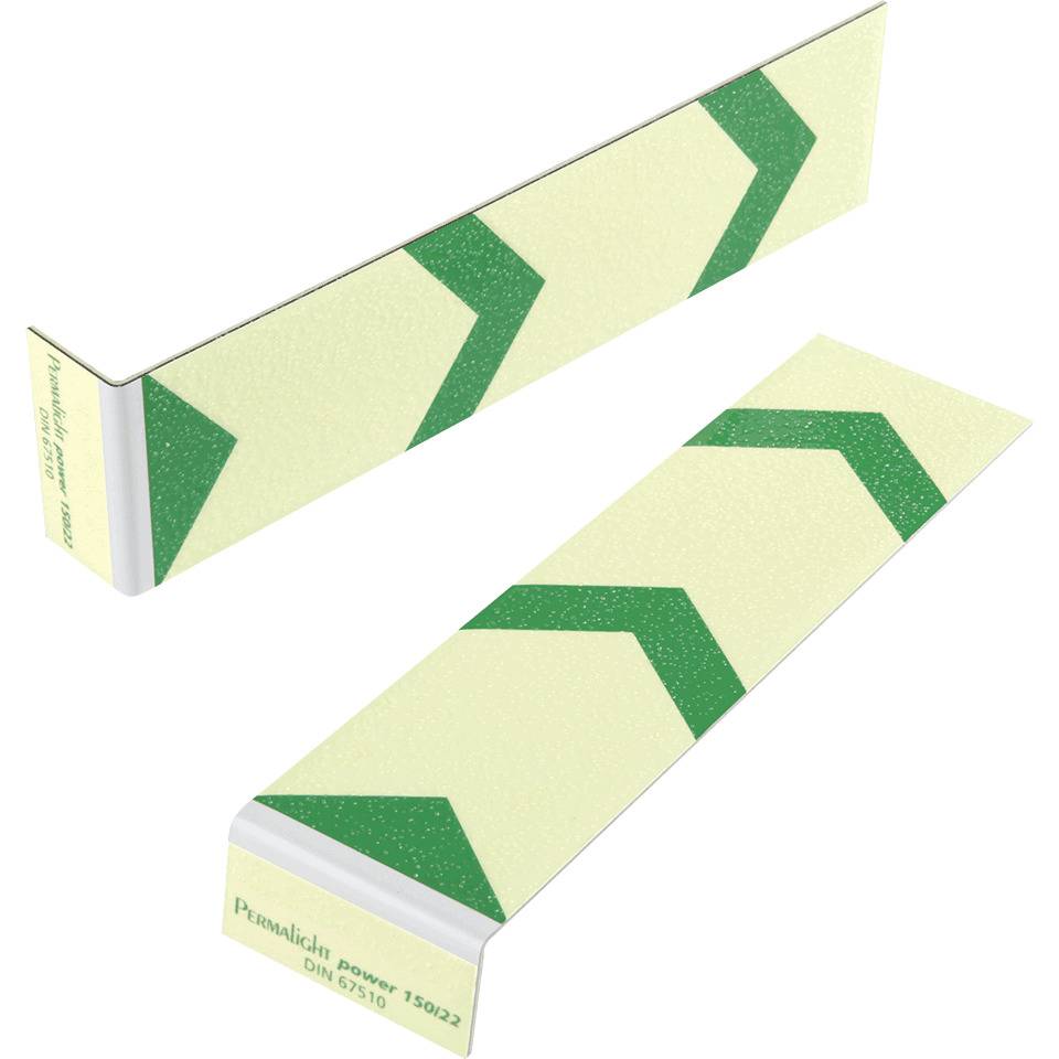 PERMALIGHT® power Treppenmarkierungswinkel, Pfeil aufw., R10, Alu, 50x200x25mm