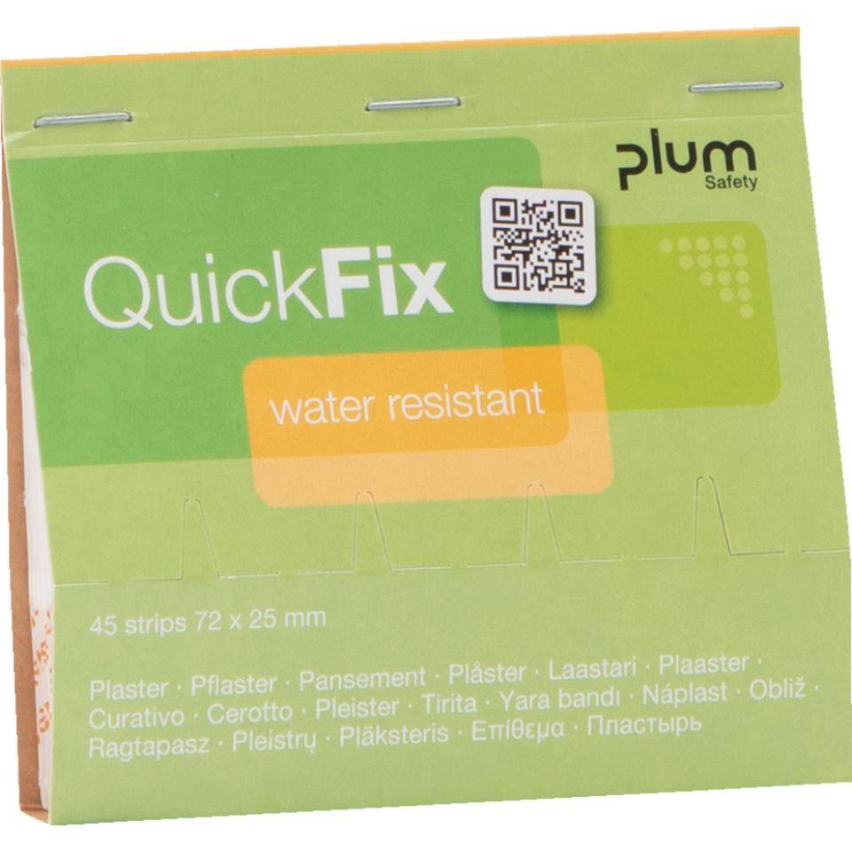 Nachfüllpack QuickFix water resistant Pflaster, PE/Textilgewebe,72x25mm, 270/VE
