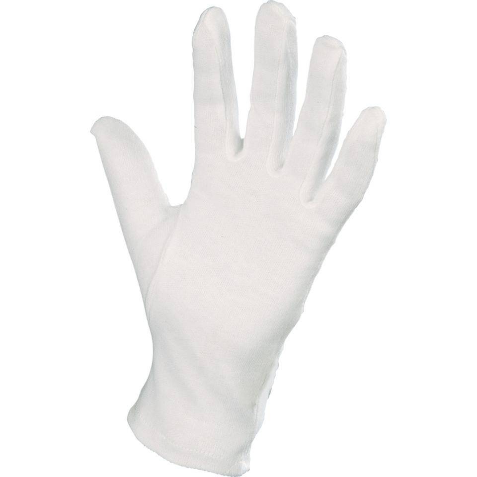 Trikot-Handschuh, Kat.I, weiß, Baumwoll-Interlock, 250mm, Größe 6