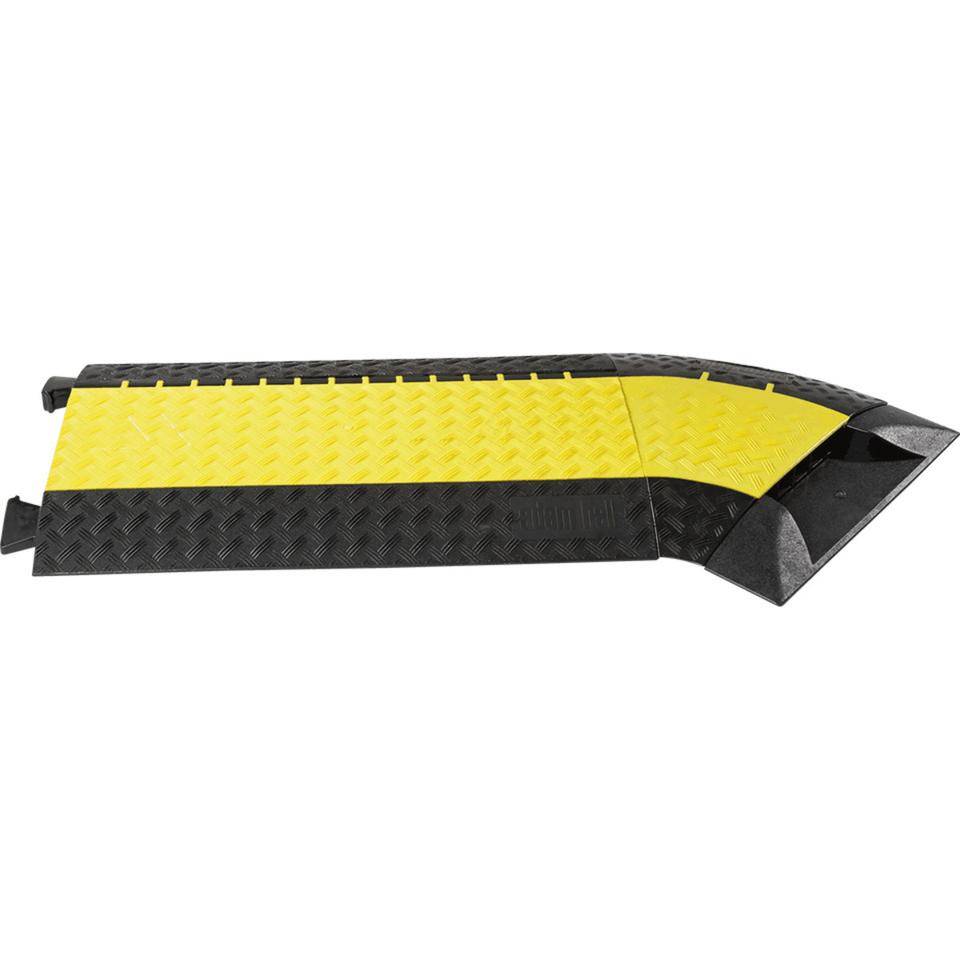 Endstück, für DEFENDER® Kabelbrücke Midi, schwarz, 530x125x50mm