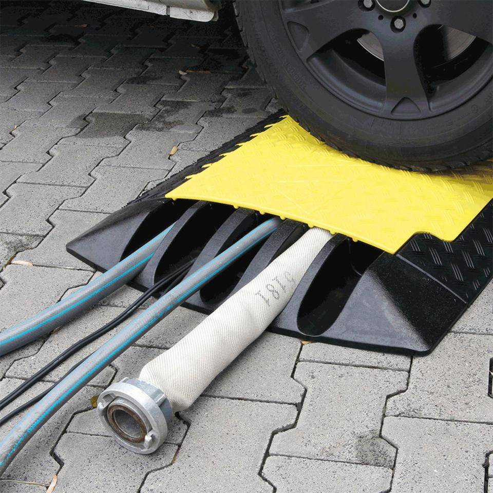 Endstück, für DEFENDER® Kabelbrücke Midi, schwarz, 530x125x50mm